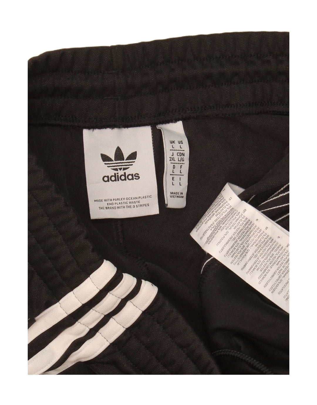 ADIDAS Mens Tracksuit Trousers Joggers Large  Black Polyester