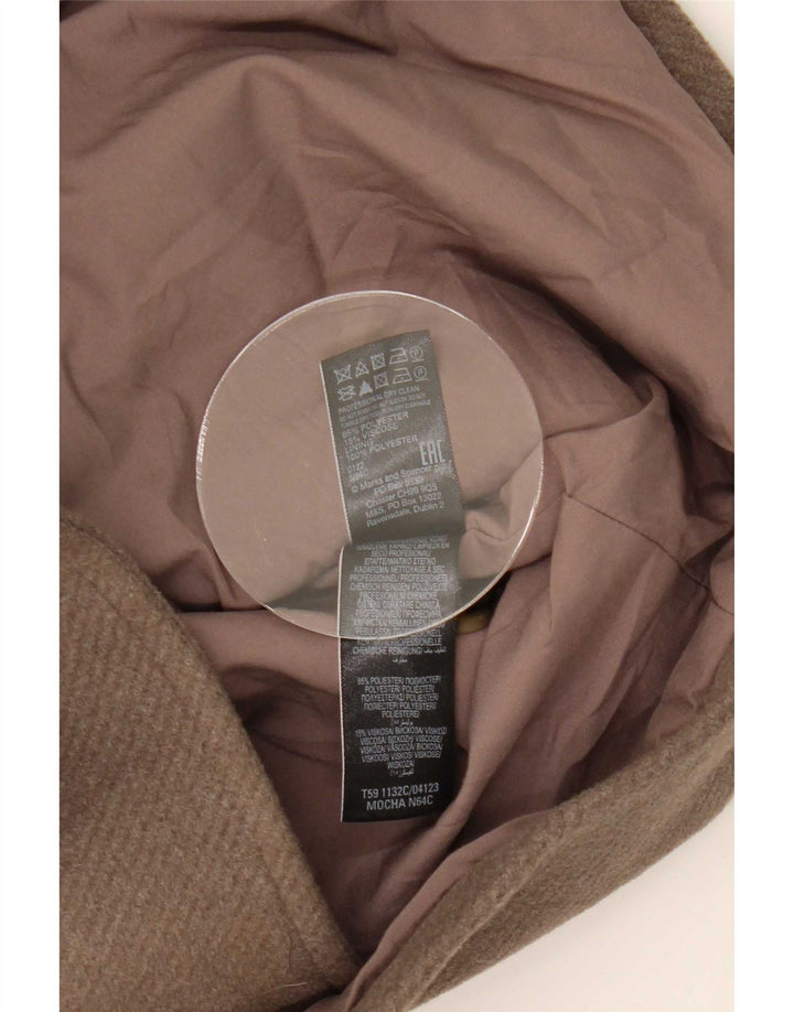 Женское пальто Marks & Spencer UK 18 XL серое из полиэстера