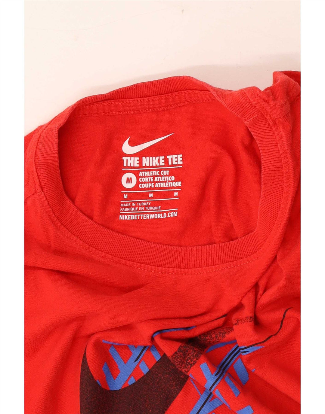 Мужская футболка с рисунком Nike Athletic Cut, средний красный