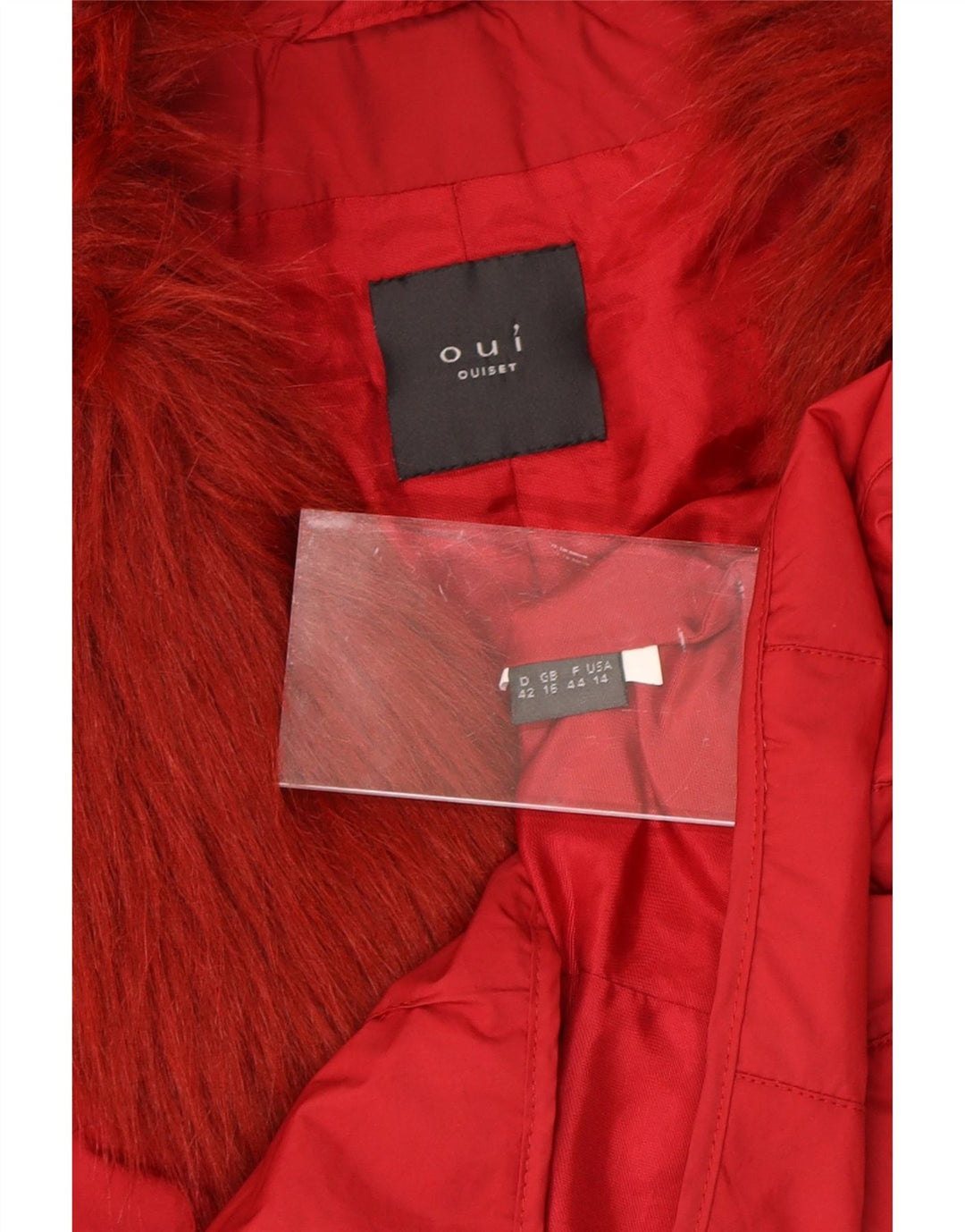 OUI Womens Bolero Jacket UK 16 Large  Red Vintage Oui and Second-Hand Oui from Messina Hembry 