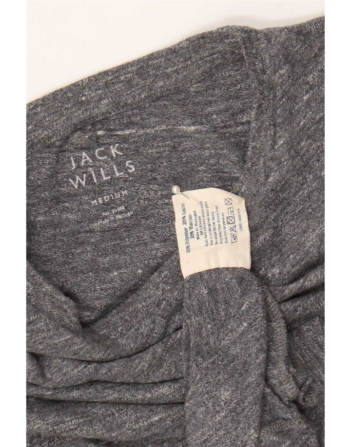 Jack Wills Мужская футболка стандартного размера с коротким рукавом, средний серый в крапинку
