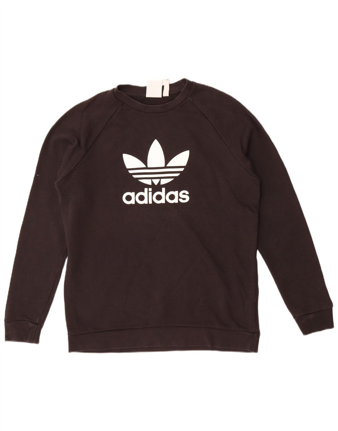 Мужской свитшот Adidas с рисунком, хлопковый джемпер среднего размера, черный