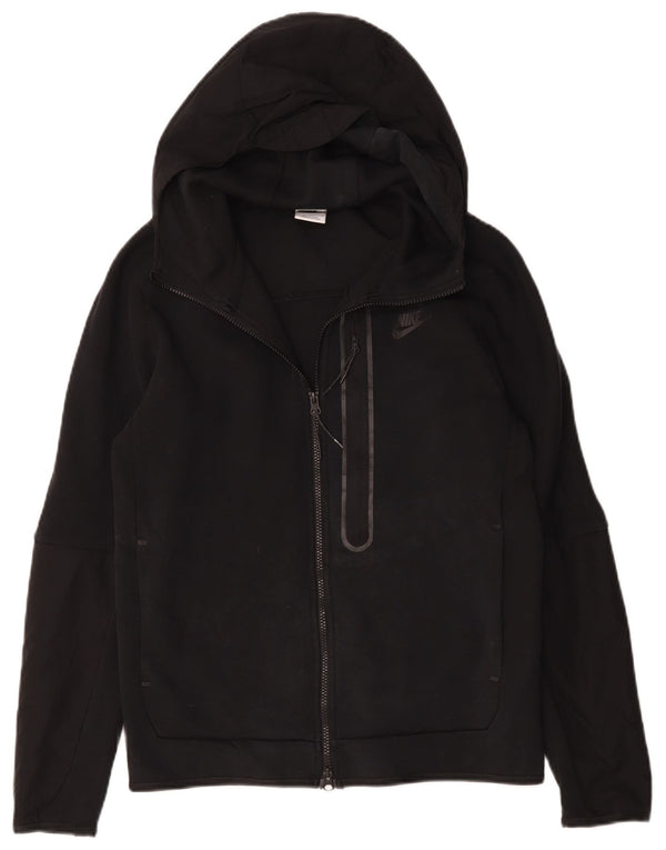 Nike Mens Zip Hoodie Sweater Medium Black Cotton