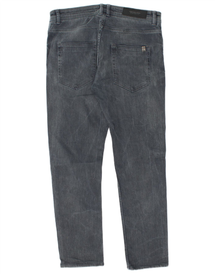 Мужские узкие джинсы Zara EU 42, большие W32 L28, серые, хлопок
