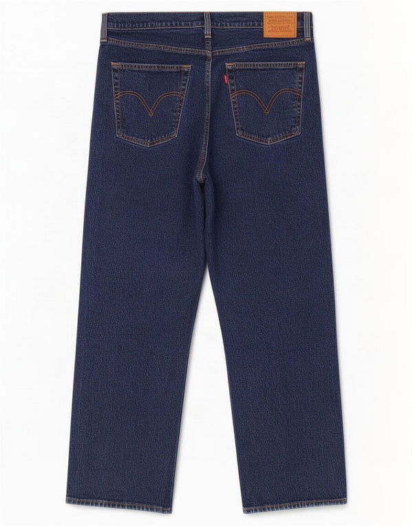 Женские прямые джинсы с высокой талией Levi's W32 L29, темно-синий, хлопок