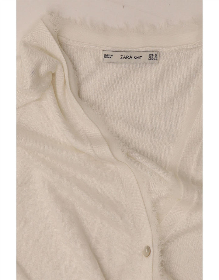 Женский кардиган Zara UK 10, маленький белый