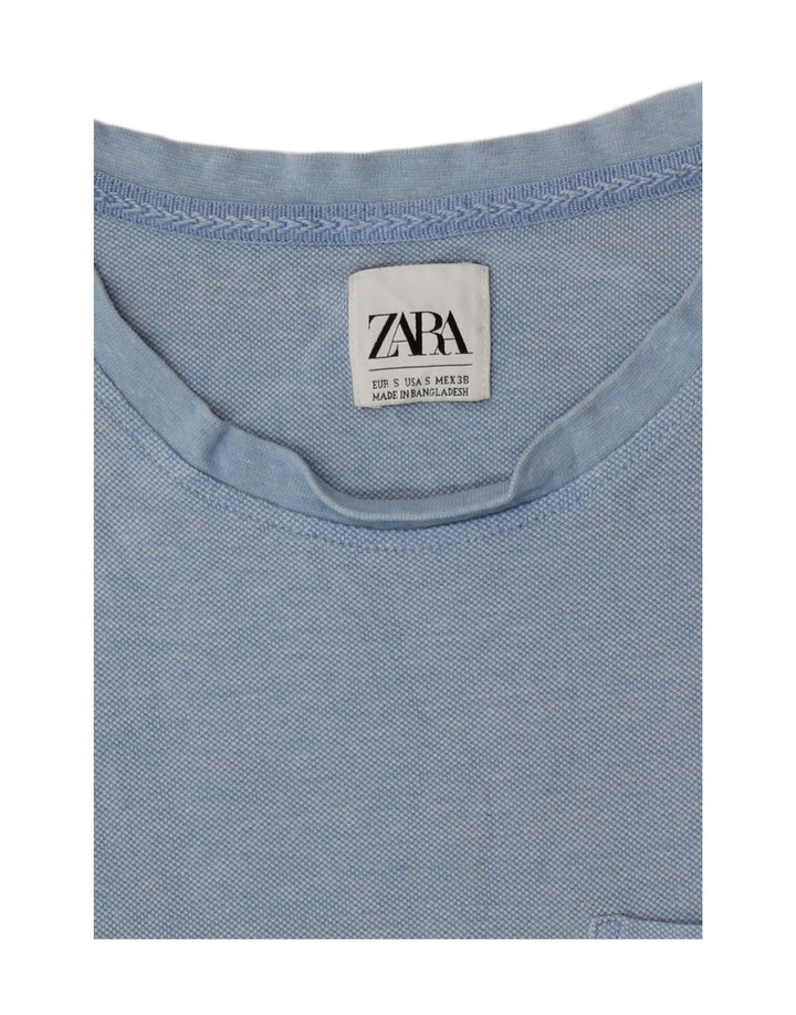 Мужская футболка Zara, маленький синий