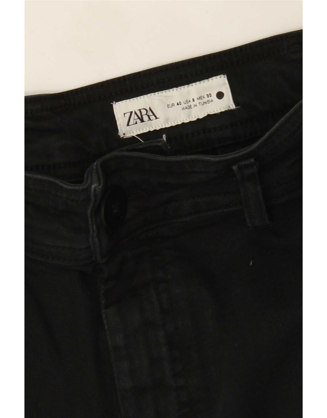 Женские широкие джинсы Zara EU 40 Medium W30 L28, черные