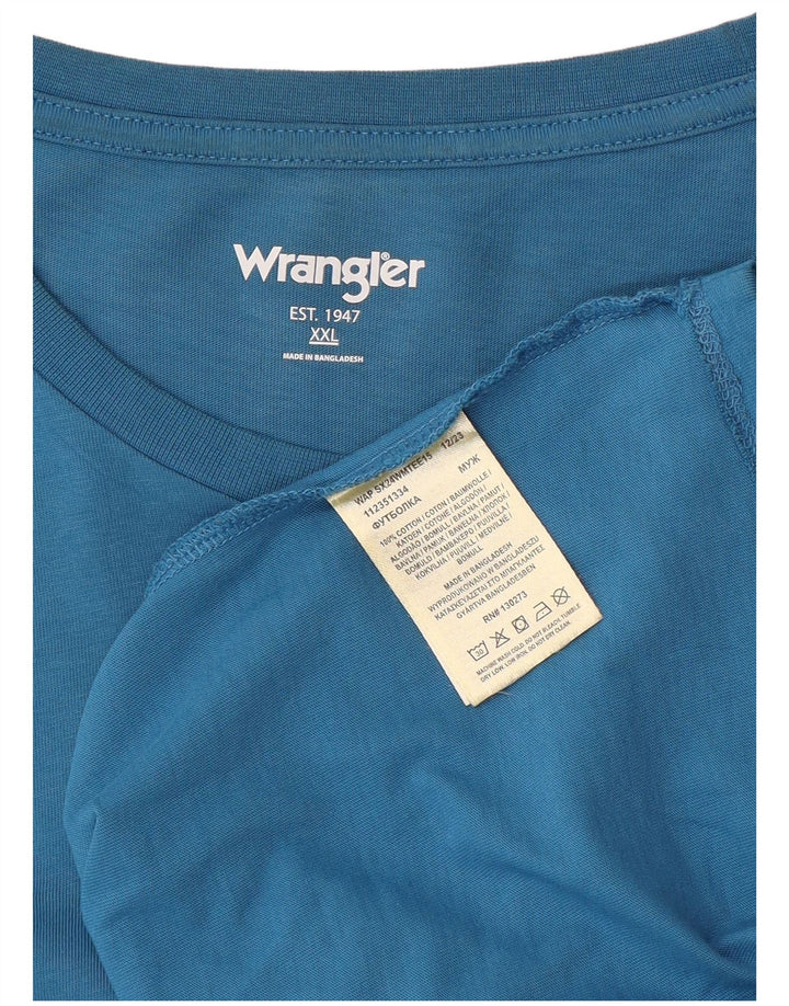 Мужская футболка Wrangler 2XL, синяя, хлопок