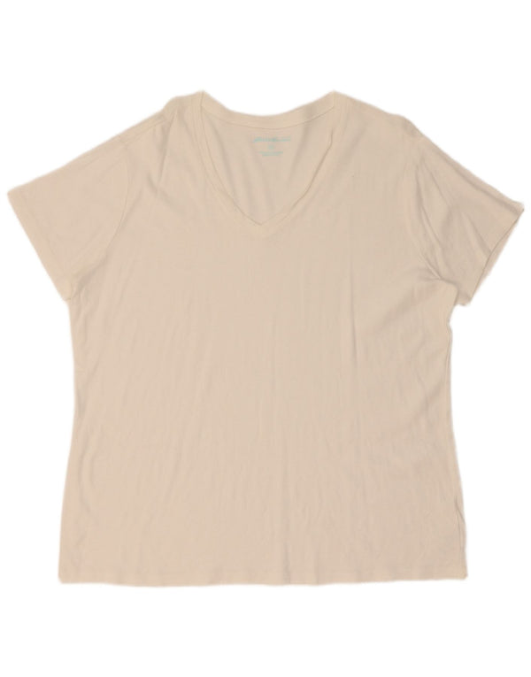 Женская футболка Eddie Bauer Top UK 20 2XL, белый хлопок