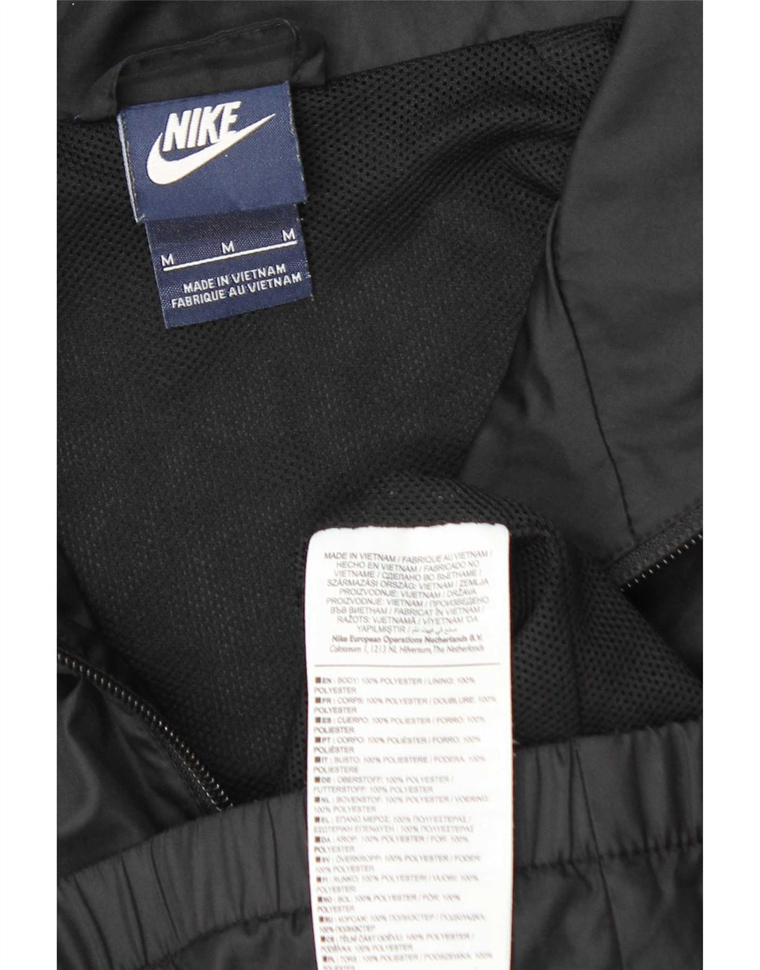 Мужская непромокаемая куртка Nike UK 38, средний черный полиэстер