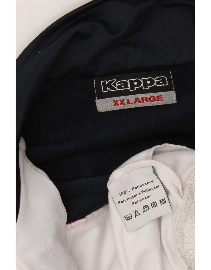 Мужской спортивный костюм Kappa, верхняя куртка 2XL, белый полиэстер с цветными блоками