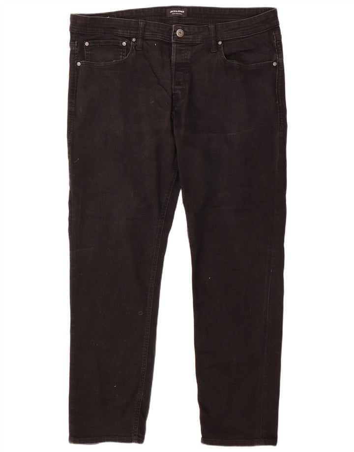 Мужские узкие джинсы Jack & Jones W38 L32, черный хлопок