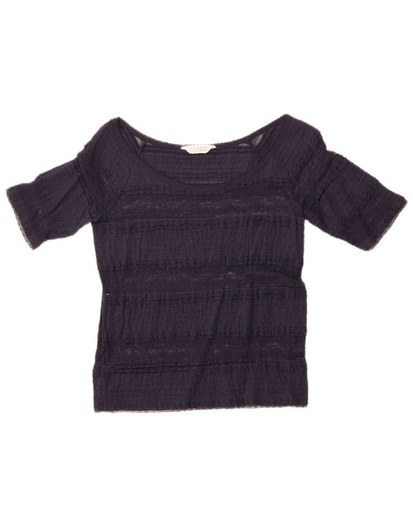 Женская укороченная блузка Ralph Lauren UK 12, средний темно-синий