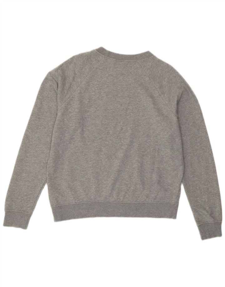 Мужской свитшот с рисунком Nike, хлопковый джемпер среднего серого цвета с крапинками