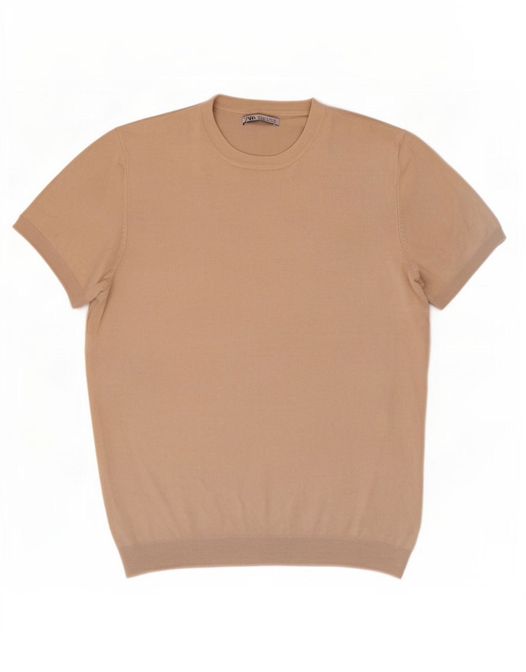 Мужская футболка Zara, маленькая, бежевая