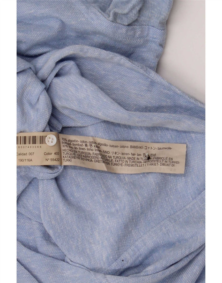 Мужская рубашка Massimo Dutti 2XL, синяя, хлопок