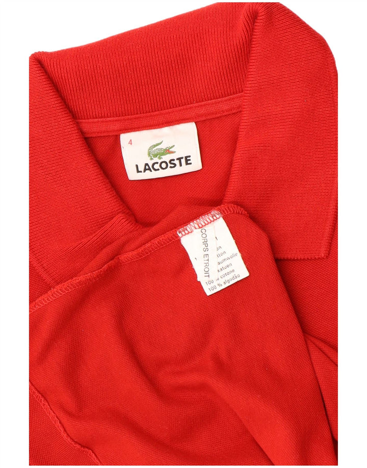 Мужская рубашка-поло LACOSTE, размер 4, средний красный хлопок, размер 4