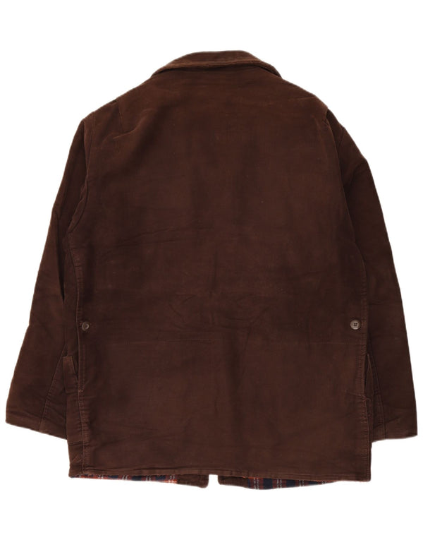 Винтажная мужская ветровка IT 54 2XL Коричневый хлопок с цветными блоками