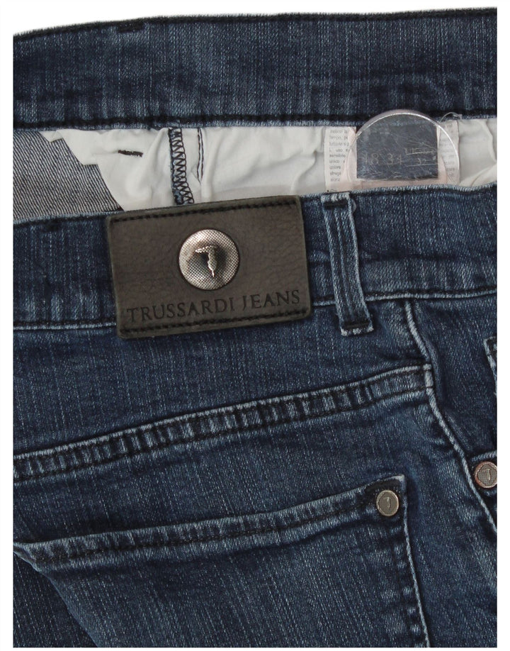 Женские узкие джинсы Trussardi W32 L30 синие, хлопок