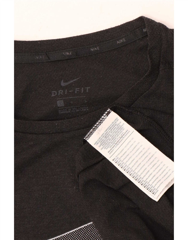 Мужская футболка Nike Dri Fit с графическим рисунком, большой серый полиэстер