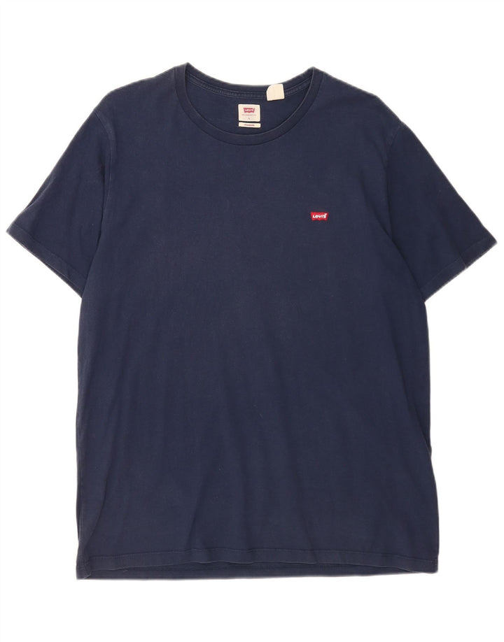 Мужская стандартная футболка Levi's, большой размер, темно-синий, хлопок