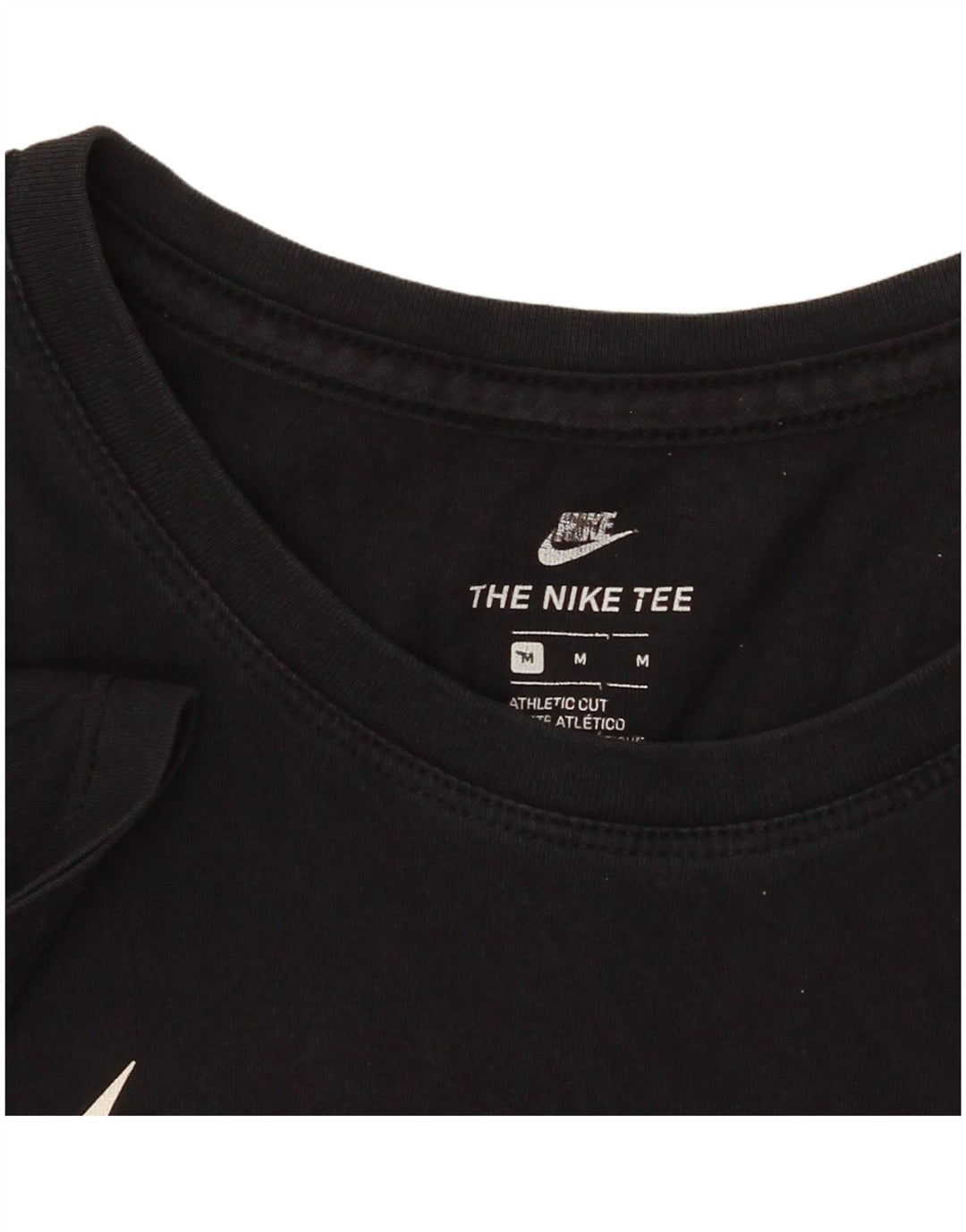 Женская футболка с графическим вырезом Nike Athletic Cut UK 14, средний черный