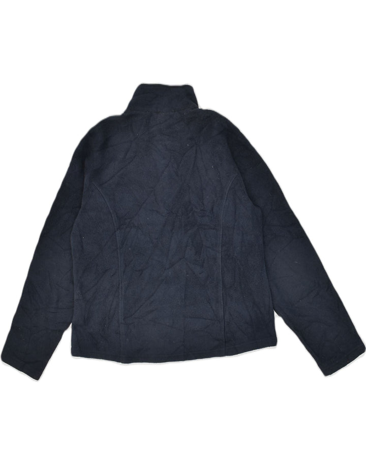 L.L.BEAN Womens Fleece Jacket UK 14 Medium Navy Blue Polyester | Vintage L.L.Bean | Thrift | Second-Hand L.L.Bean | Used Clothing | Messina Hembry 