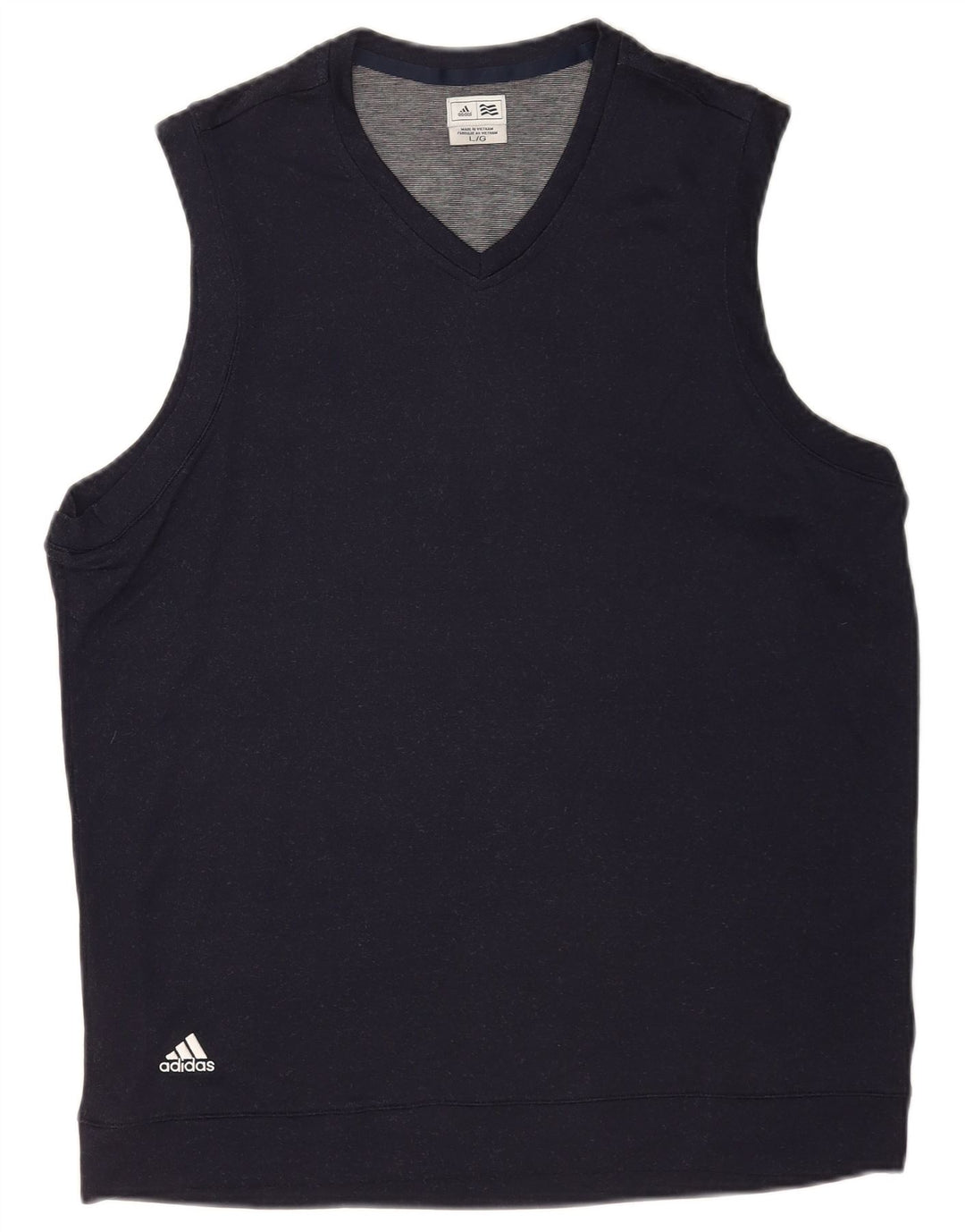 Adidas Mens Vest Tank Top Большой темно-синий нейлон