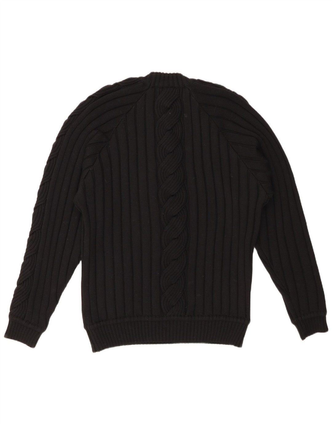 ВИНТАЖНЫЙ женский джемпер с круглым вырезом, Великобритания 20 2XL, черный