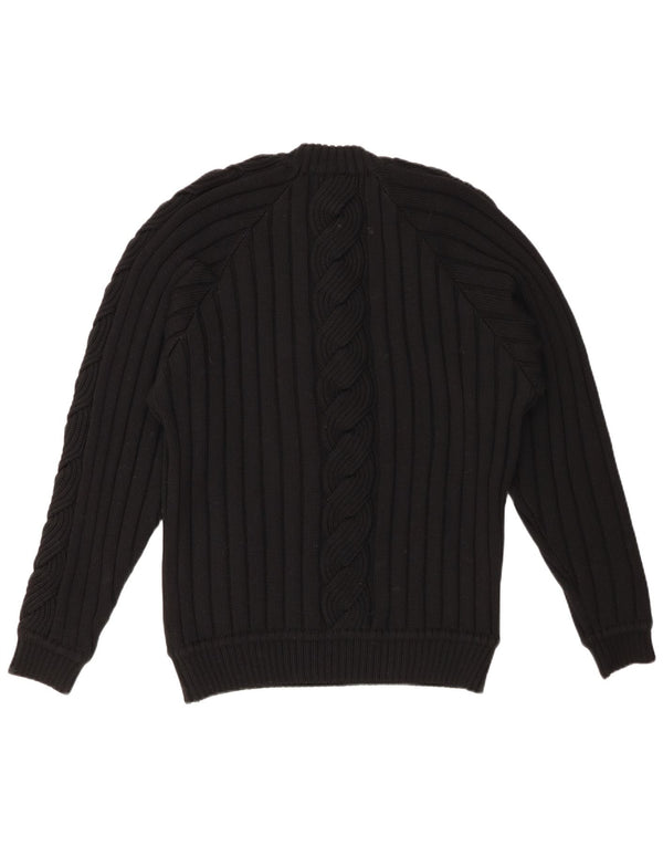 ВИНТАЖНЫЙ женский джемпер с круглым вырезом, Великобритания 20 2XL, черный