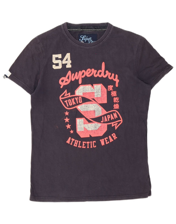 Женская футболка с рисунком Superdry Top UK 14, средний темно-синий, хлопок