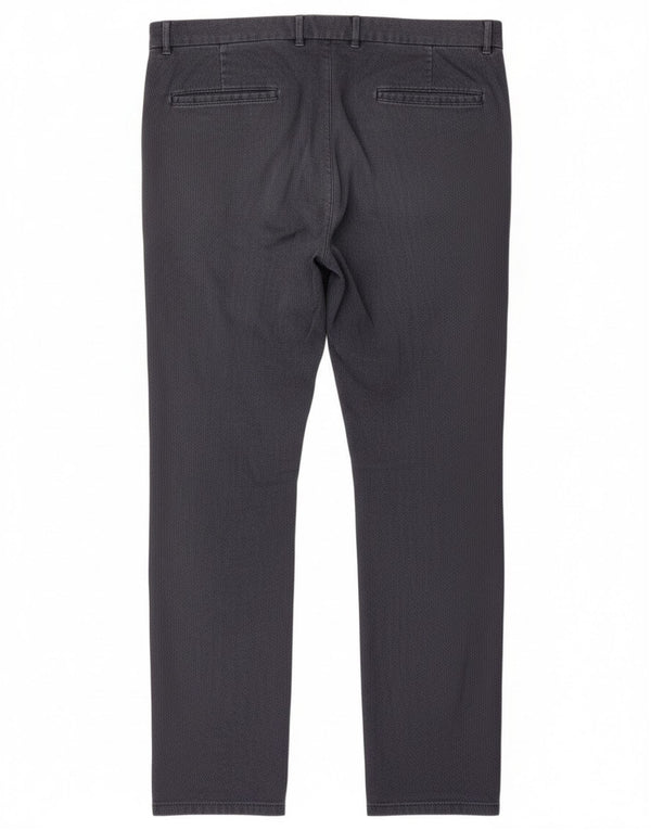 Мужские узкие брюки-чиносы Hugo Boss EU 50, большие W32 L32, темно-синие, хлопок