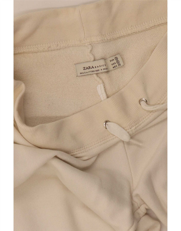 Женские спортивные брюки Zara UK 8, маленькие, белого цвета