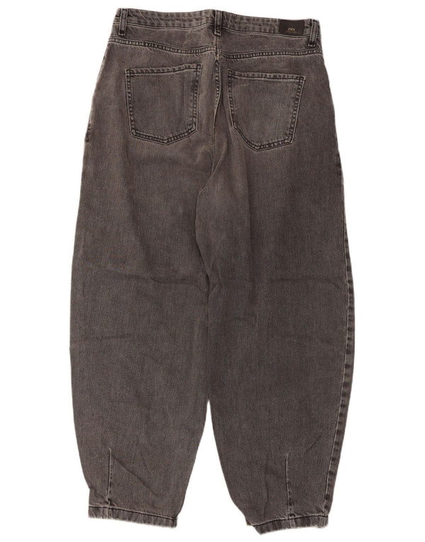 Женские укороченные джинсы Zara Balloon с высокой посадкой EU 40 Medium W30 L26 Серые