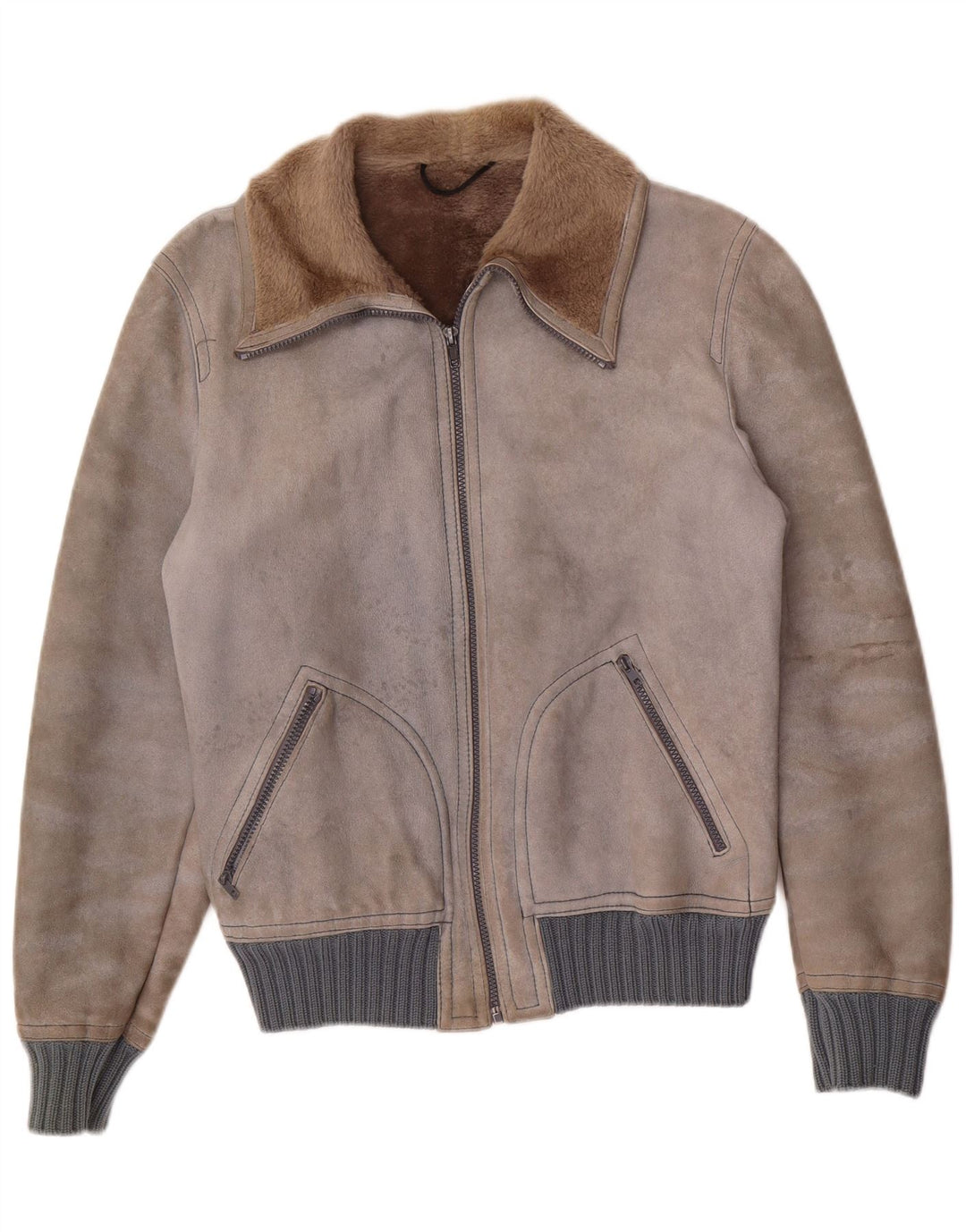 Мужская дубленка VINTAGE IT 48 Medium Grey Shearling