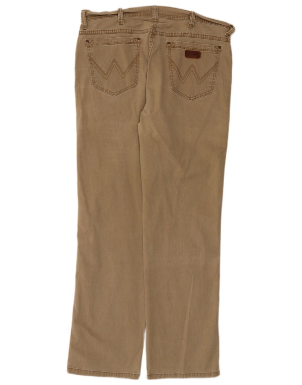 Мужские прямые повседневные брюки Wrangler Texas Stretch W36 L32, бежевый хлопок
