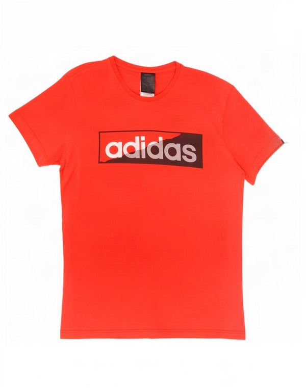 Мужская футболка Adidas с рисунком, маленький красный хлопок
