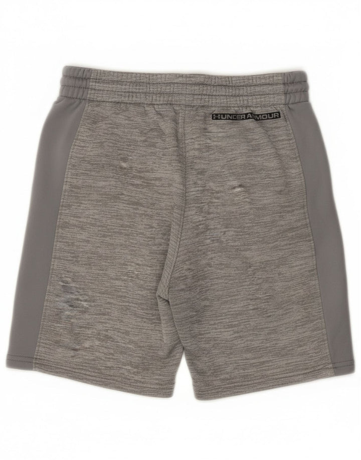 Спортивные шорты с рисунком Under Armour для мальчиков 9–10 лет, средние серые в крапинку