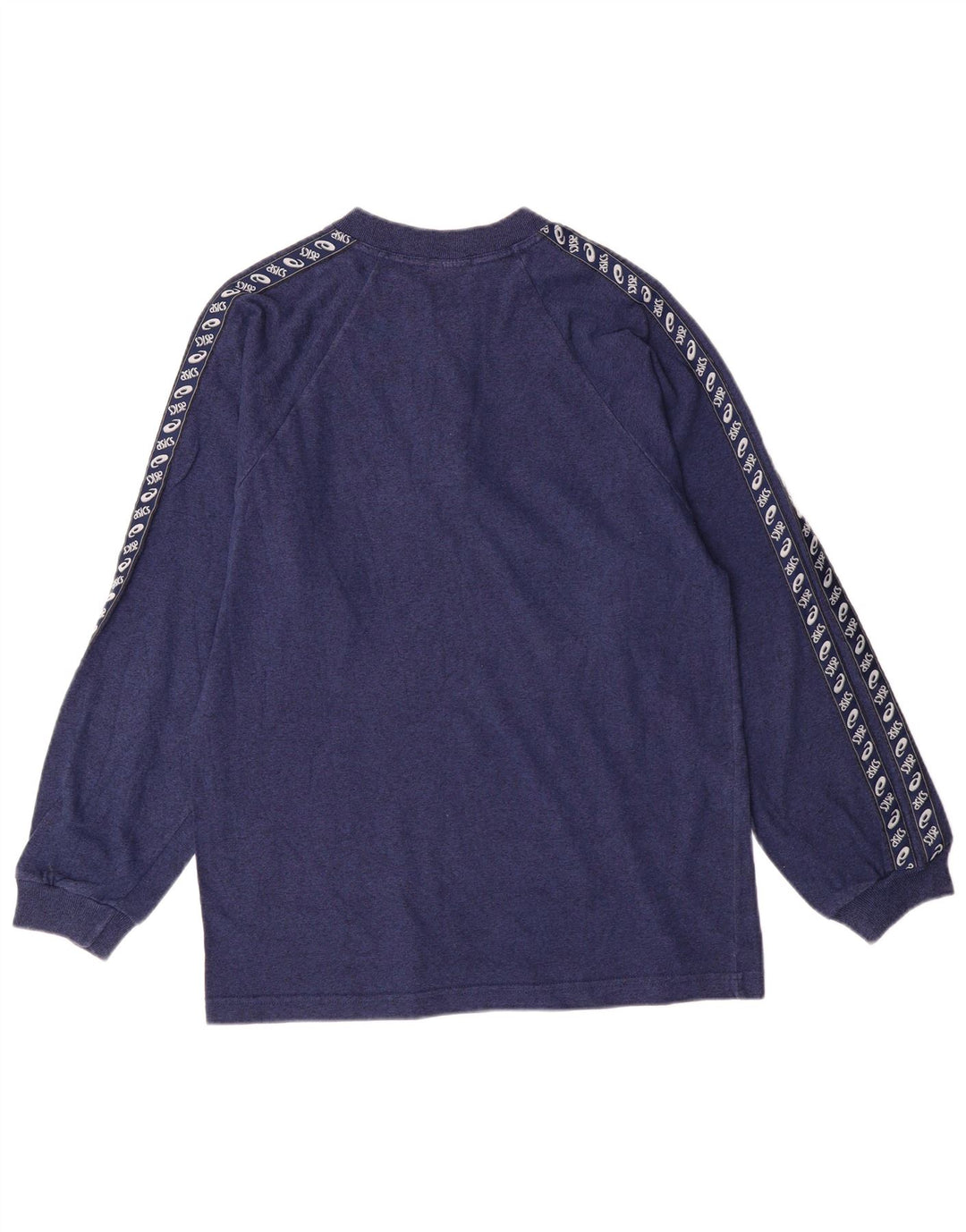 Мужской топ Asics с длинным рукавом, средний, темно-синий, хлопок