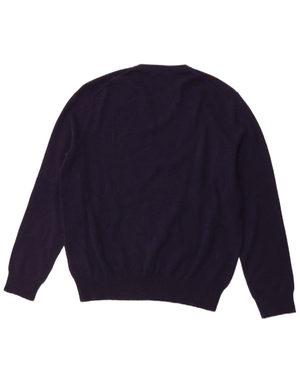 Мужской джемпер с v-образным вырезом POLO RALPH LAUREN, средний темно-синий из шерсти мериноса