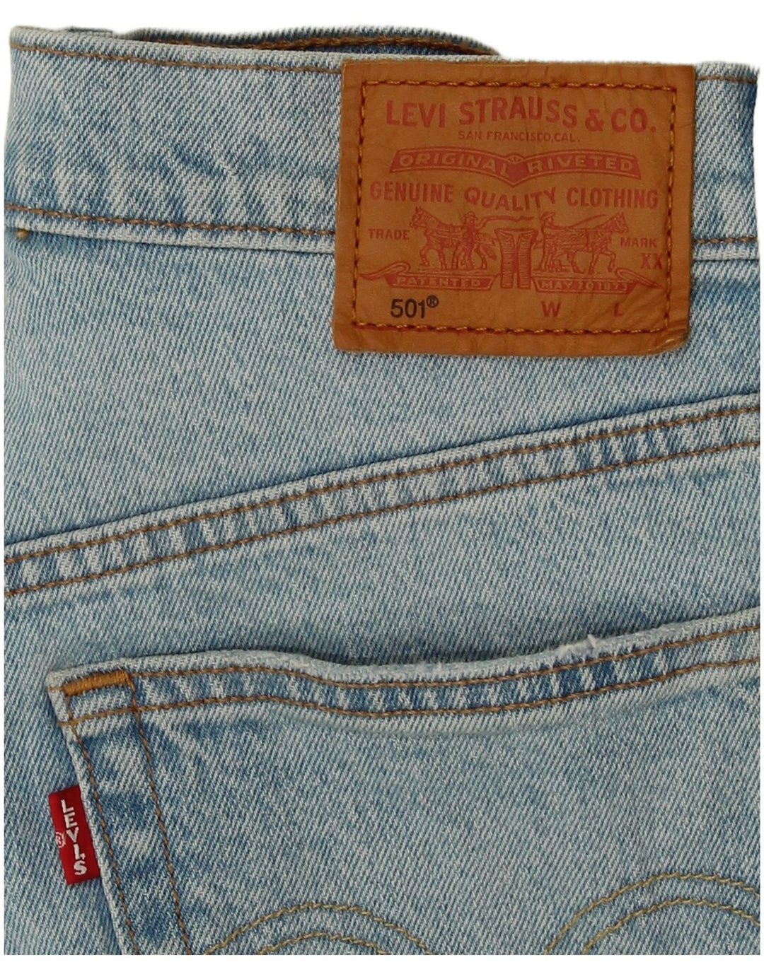 Джинсовые шорты LEVI'S Women 501 W28 Medium Blue