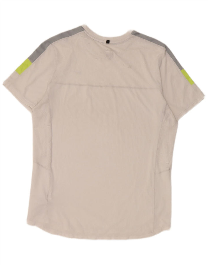 Мужская футболка Nike Dri Fit, средний белый полиэстер с цветными блоками