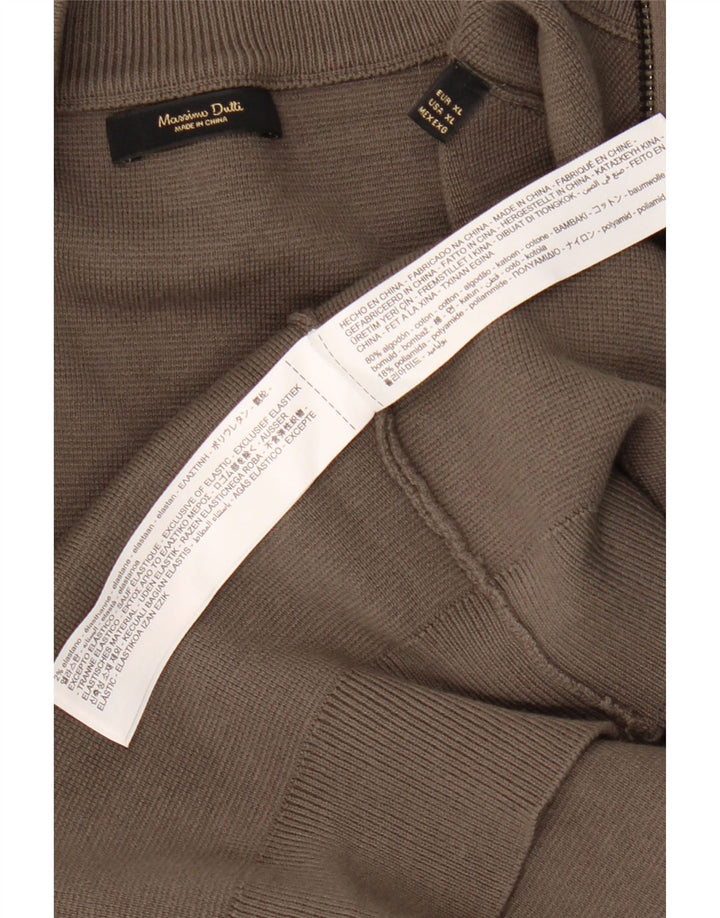 Мужской кардиган-свитер Massimo Dutti XL, серый хлопок