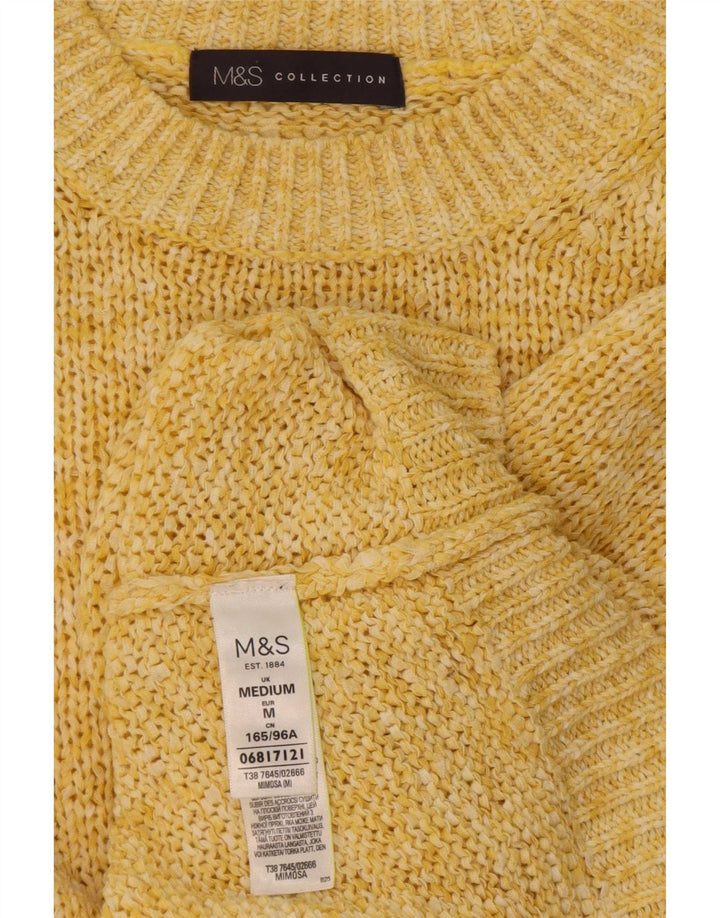 Женский джемпер с круглым вырезом Marks & Spencer UK 14, средний желтый