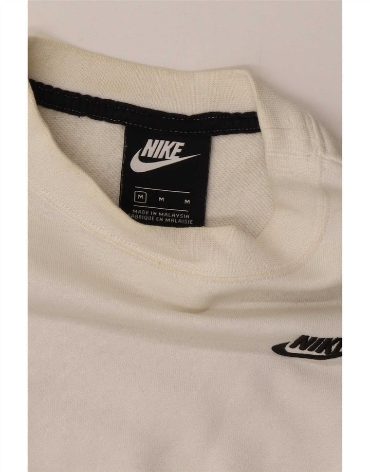 Женский укороченный свитер Nike UK 14, средний черный, цветной блок