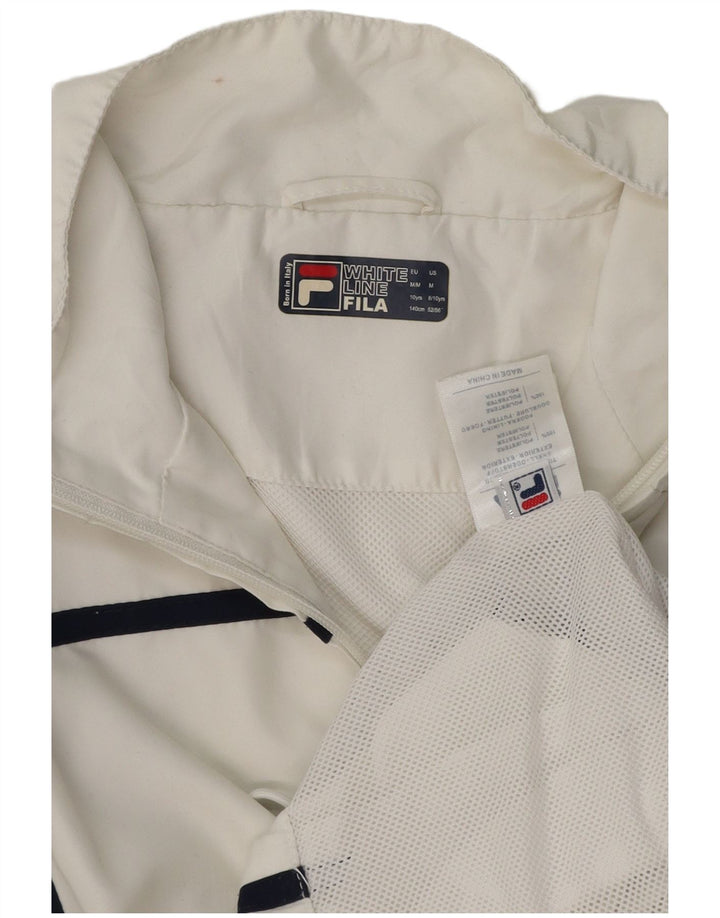 Спортивный костюм белого цвета FILA для мальчиков, верхняя куртка, 8–9 лет, белый полиэстер