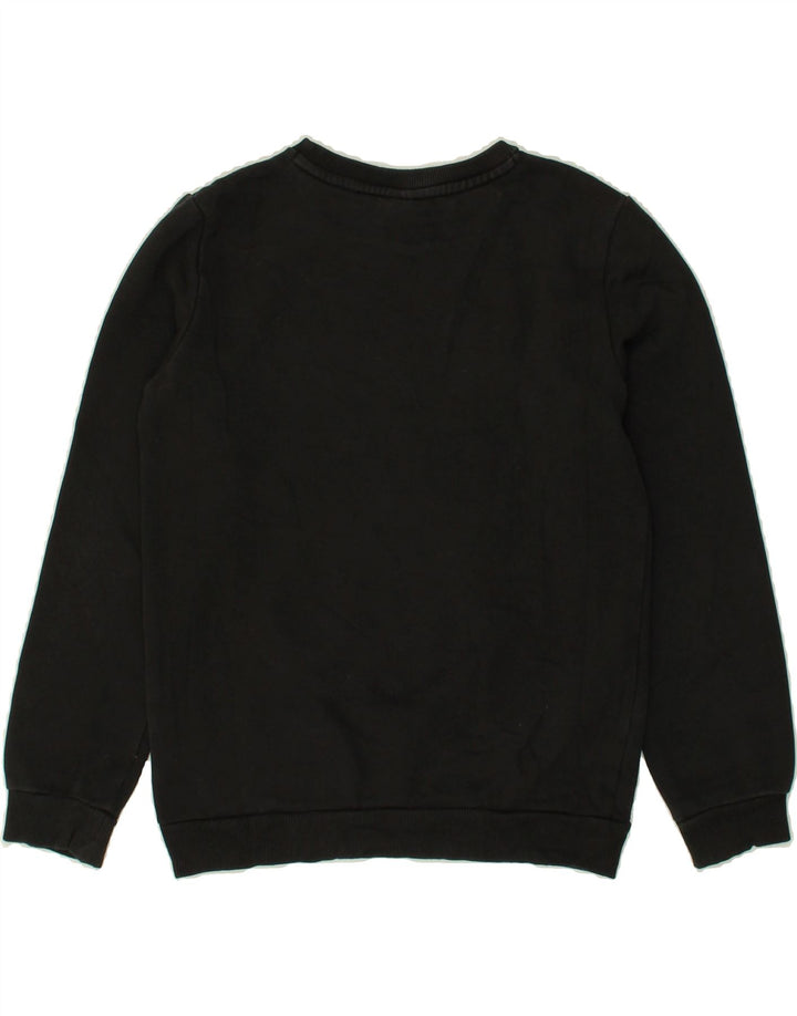 PUMA Boys Graphic Sweatshirt Jumper 11-12 Years Black Cotton Vintage Puma and Second-Hand Puma from Messina Hembry 