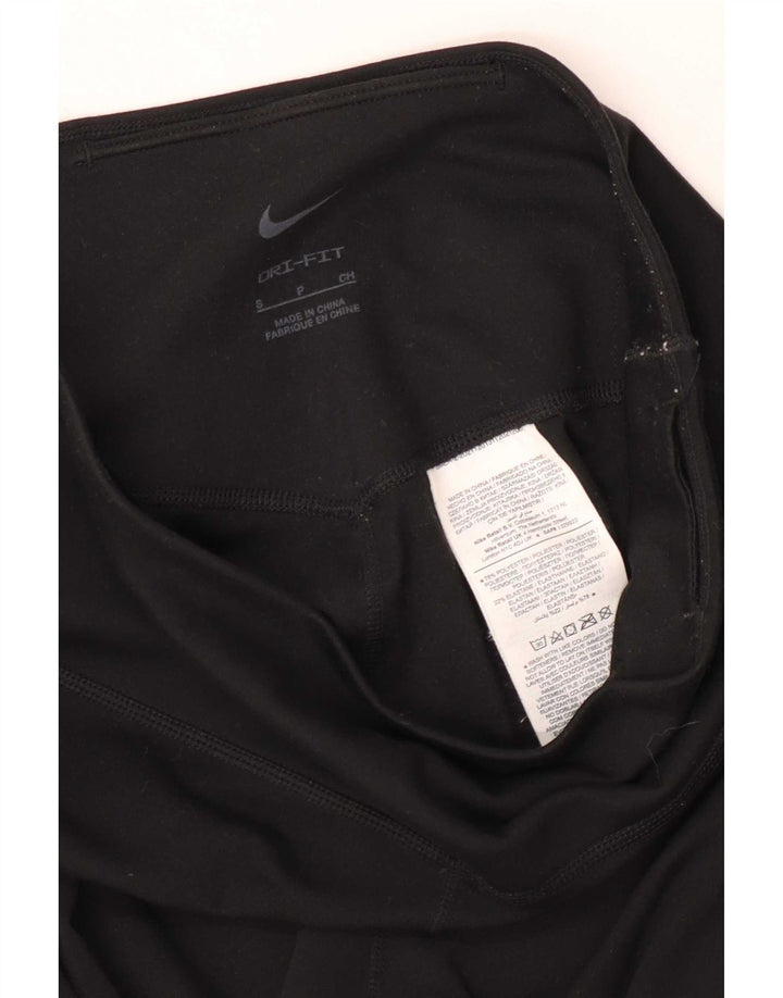 Женские леггинсы Nike Dri Fit UK 8, маленькие черные полиэстер