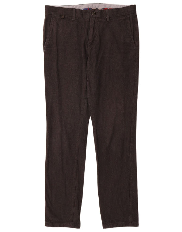 TOMMY HILFIGER Мужские узкие брюки-чиносы W32 L32 Серые хлопковые